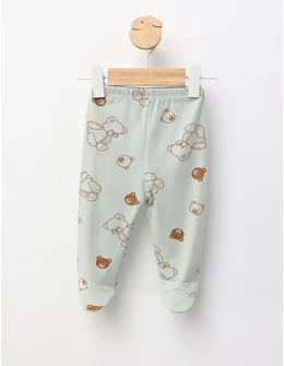 Pantaloni cu botosei Ace Trase Ursulet, verde