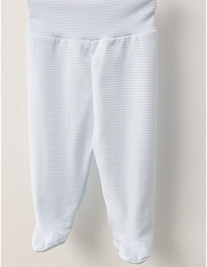 Pantaloni cu botosei alb-blue picture - 2