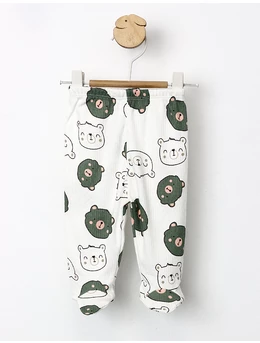 Pantaloni cu botosei Ursuletii verde 56 (0-1 luni)