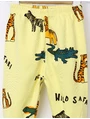 Pantaloni cu botosei Wild Safari galben 2