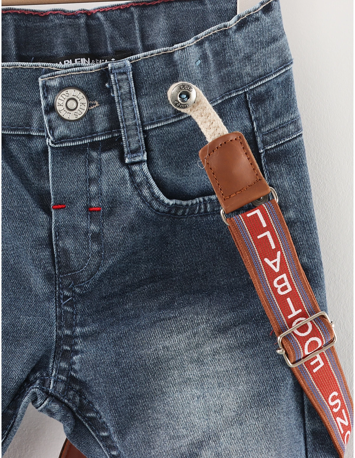 Pantaloni de blug cu bretele Bascov M4