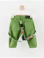 Pantaloni de blug cu bretele LILITOP verde 3