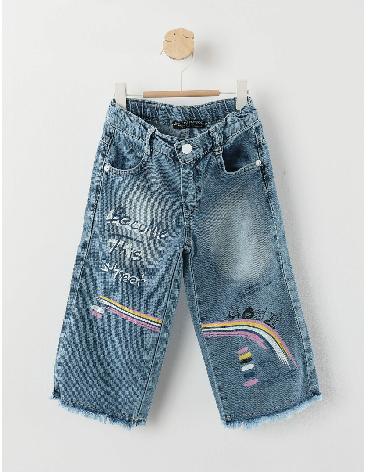 Pantaloni de blug Lilitop Evazat albastru