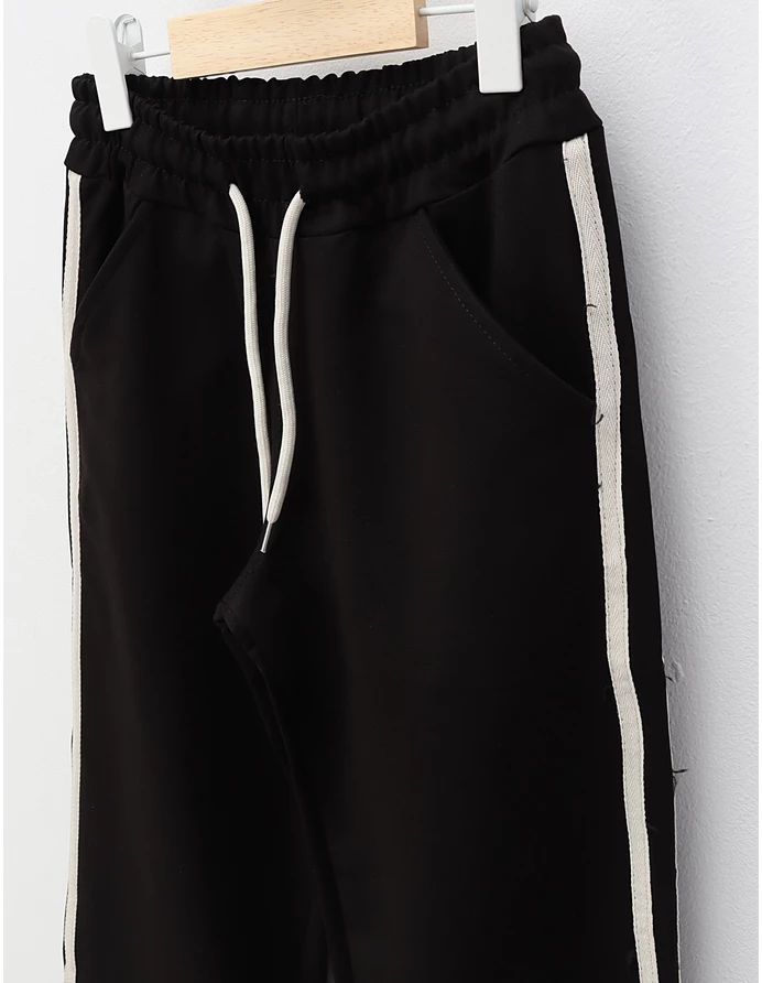 Pantaloni de trening Girl Design, negru picture - 2