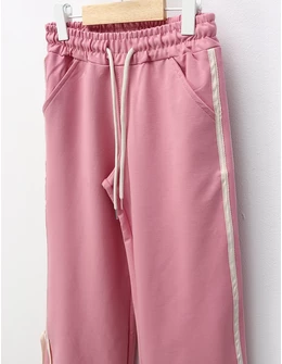 Pantaloni de trening Girl Design, roz