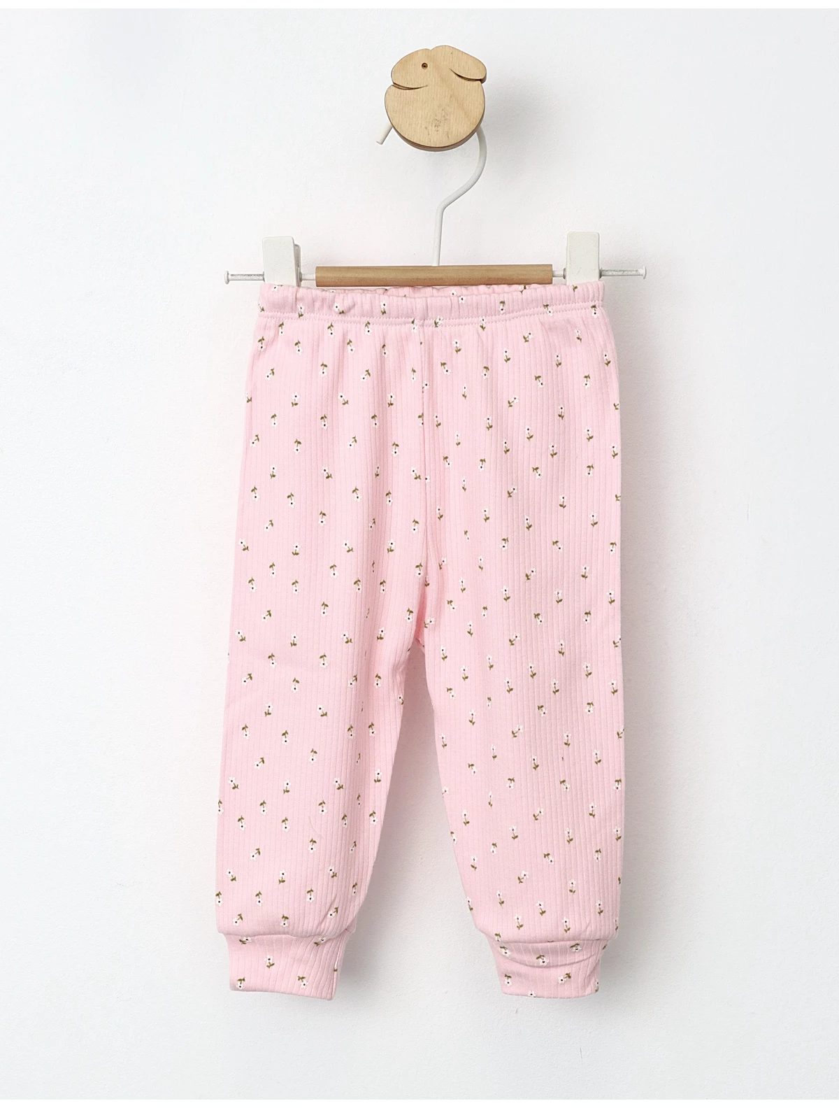 Pantaloni Flori de Musetel roz