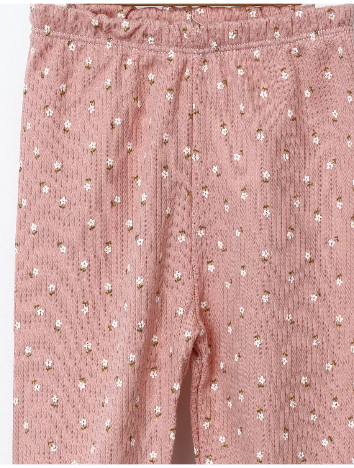 Pantaloni Flori de Musetel roz-prafuit