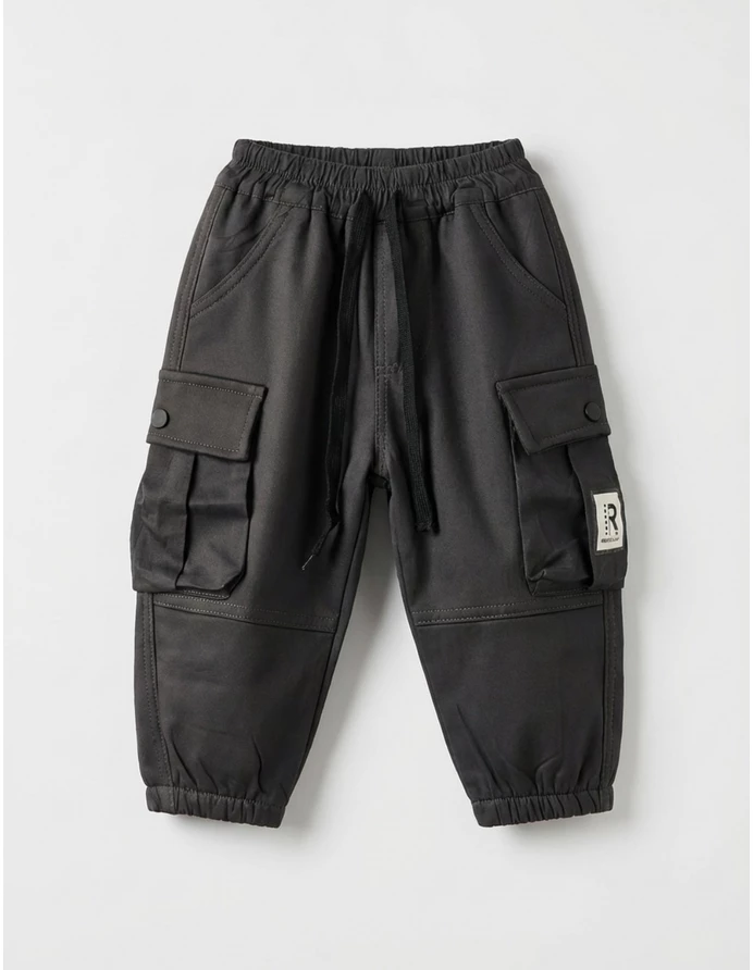 Pantaloni imblaniti Remus gri inchis picture - 2