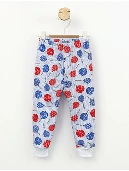 Pantaloni imprimati Baloane albastru-rosu 1