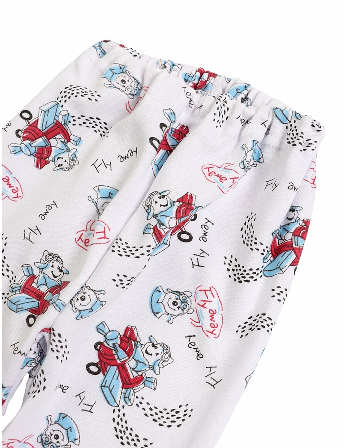 Pantaloni imprimati Fly Away albastru-rosu picture - 2