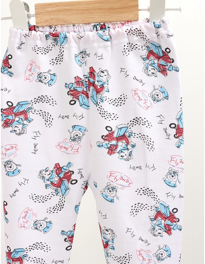 Pantaloni imprimati Fly Away albastru-rosu picture - 4