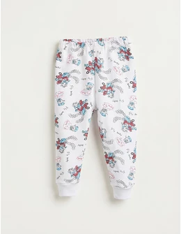 Pantaloni imprimati Fly Away albastru-rosu