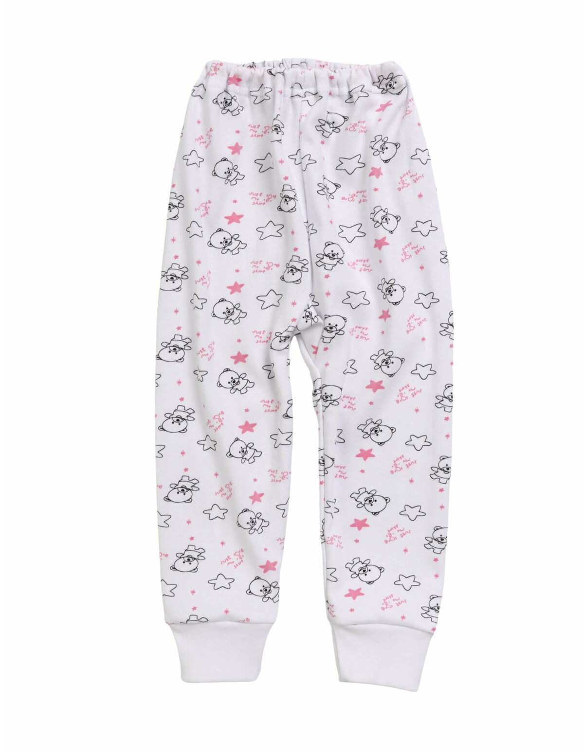 Pantaloni imprimati Just Love cu roz