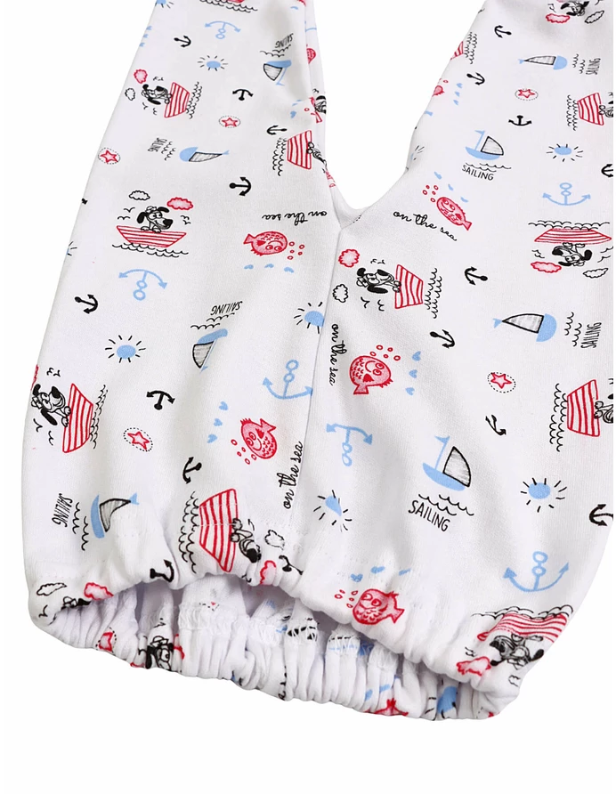 Pantaloni imprimati Sailing albastru-rosu picture - 2