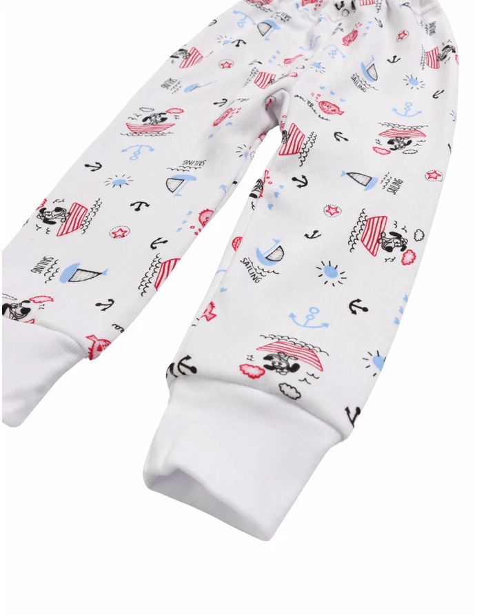 Pantaloni imprimati Sailing albastru-rosu picture - 3