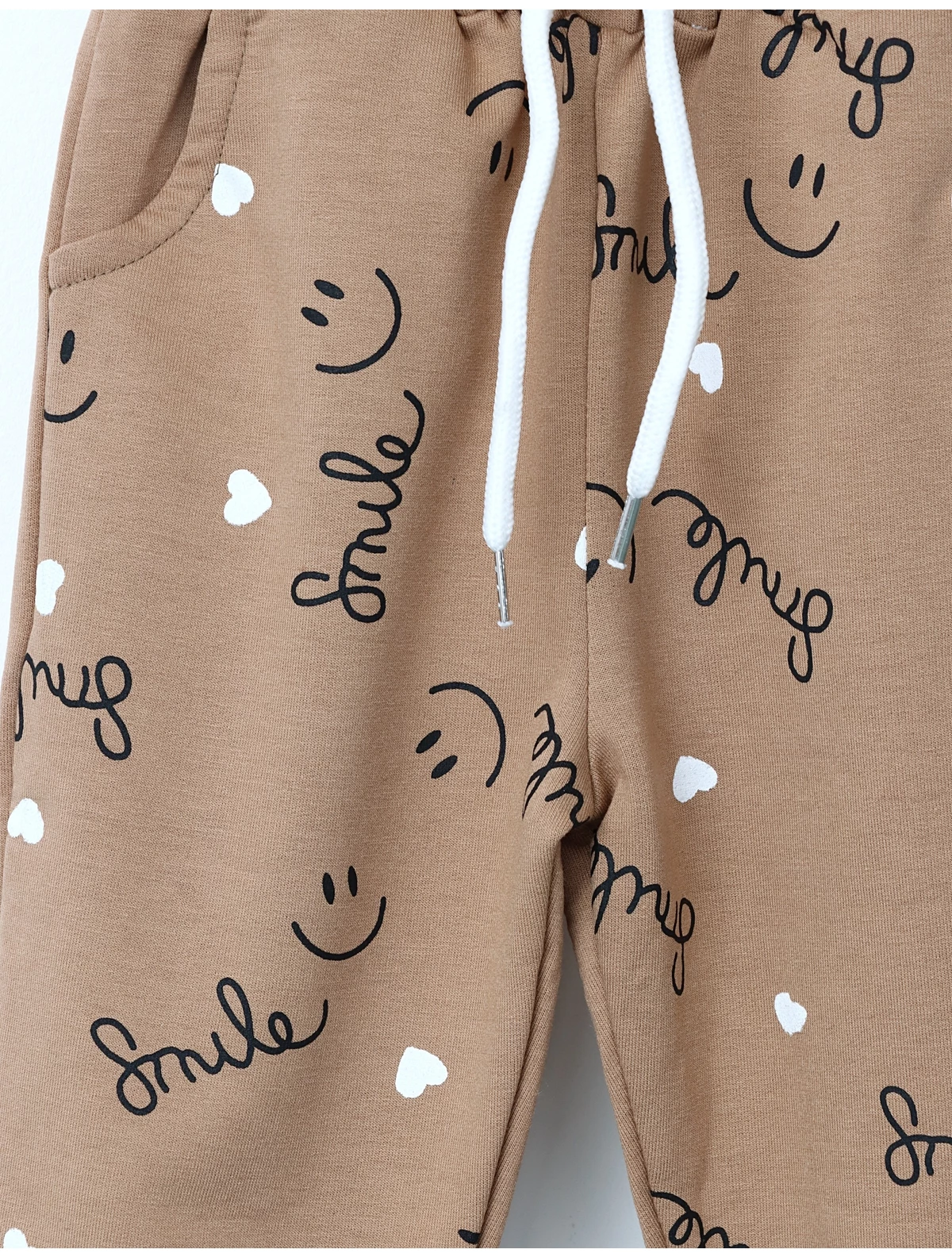 Pantaloni Love and Smiley bej