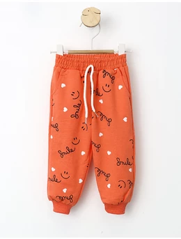 Pantaloni Love and Smiley portocaliu 1