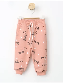 Pantaloni Love and Smiley roz 1