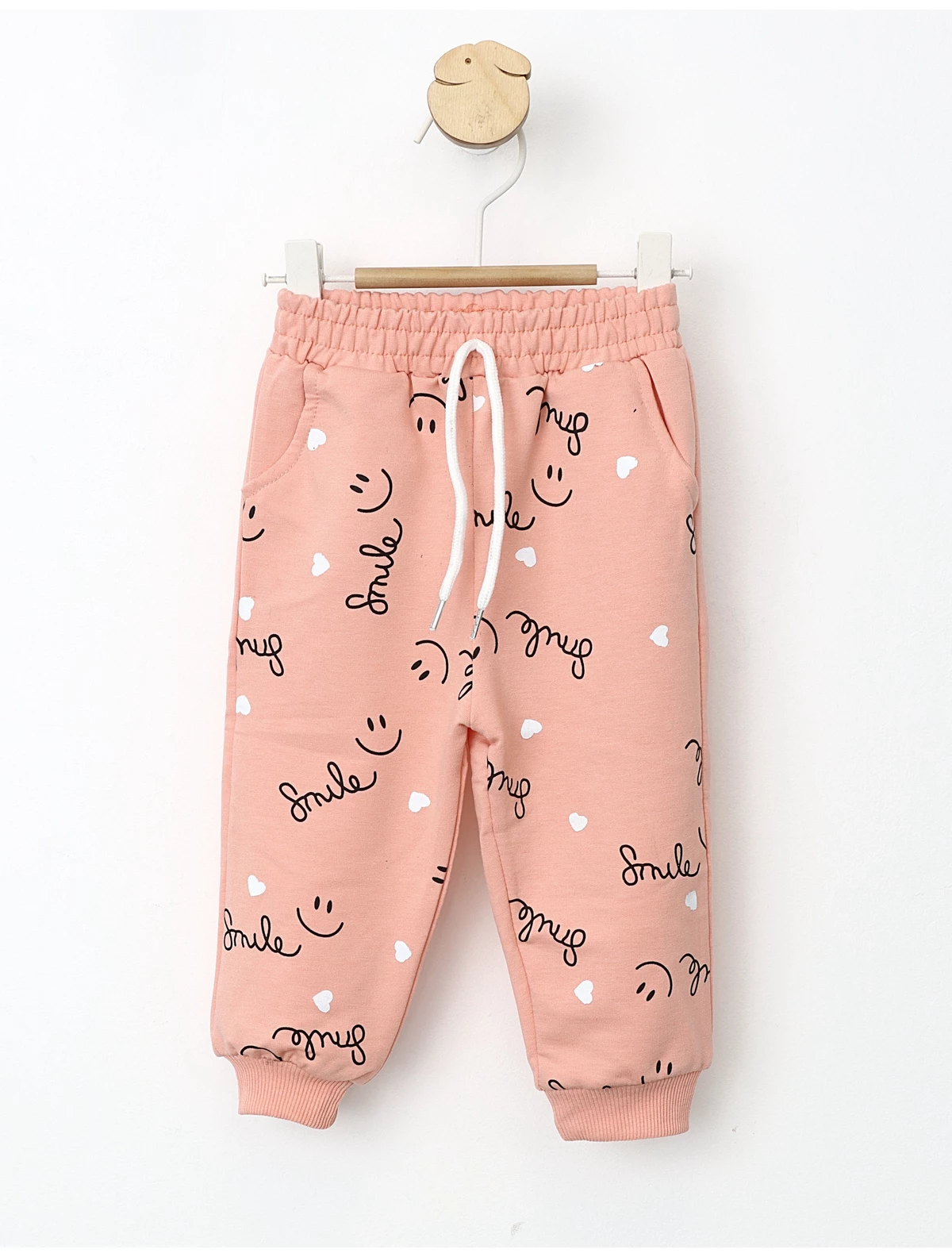 Pantaloni Love and Smiley roz