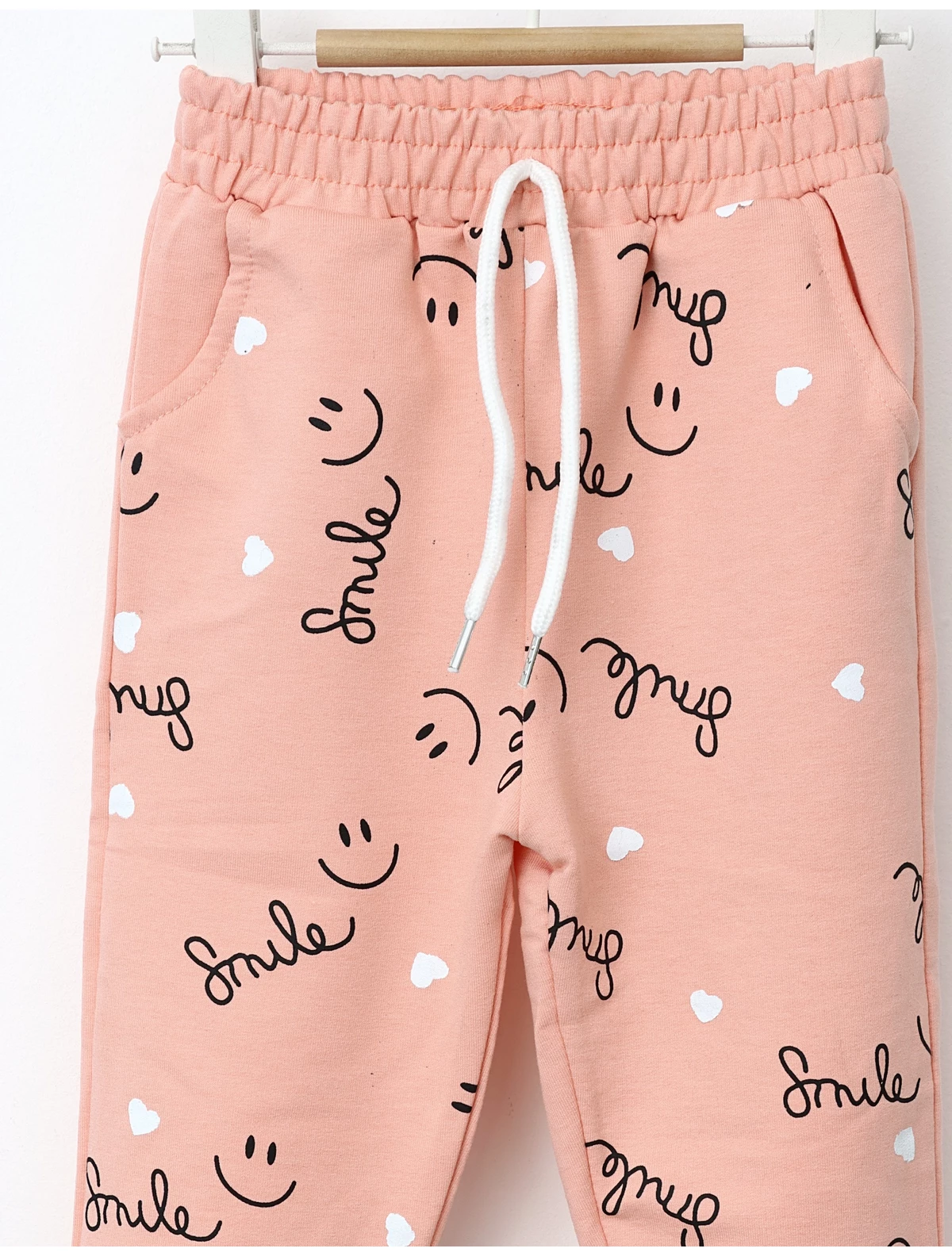 Pantaloni Love and Smiley roz