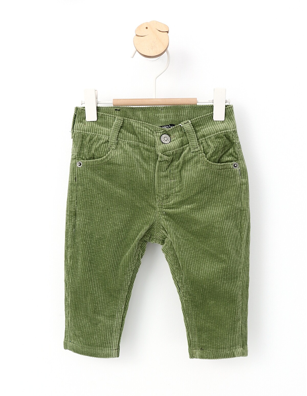 Pantaloni reiati verde boy