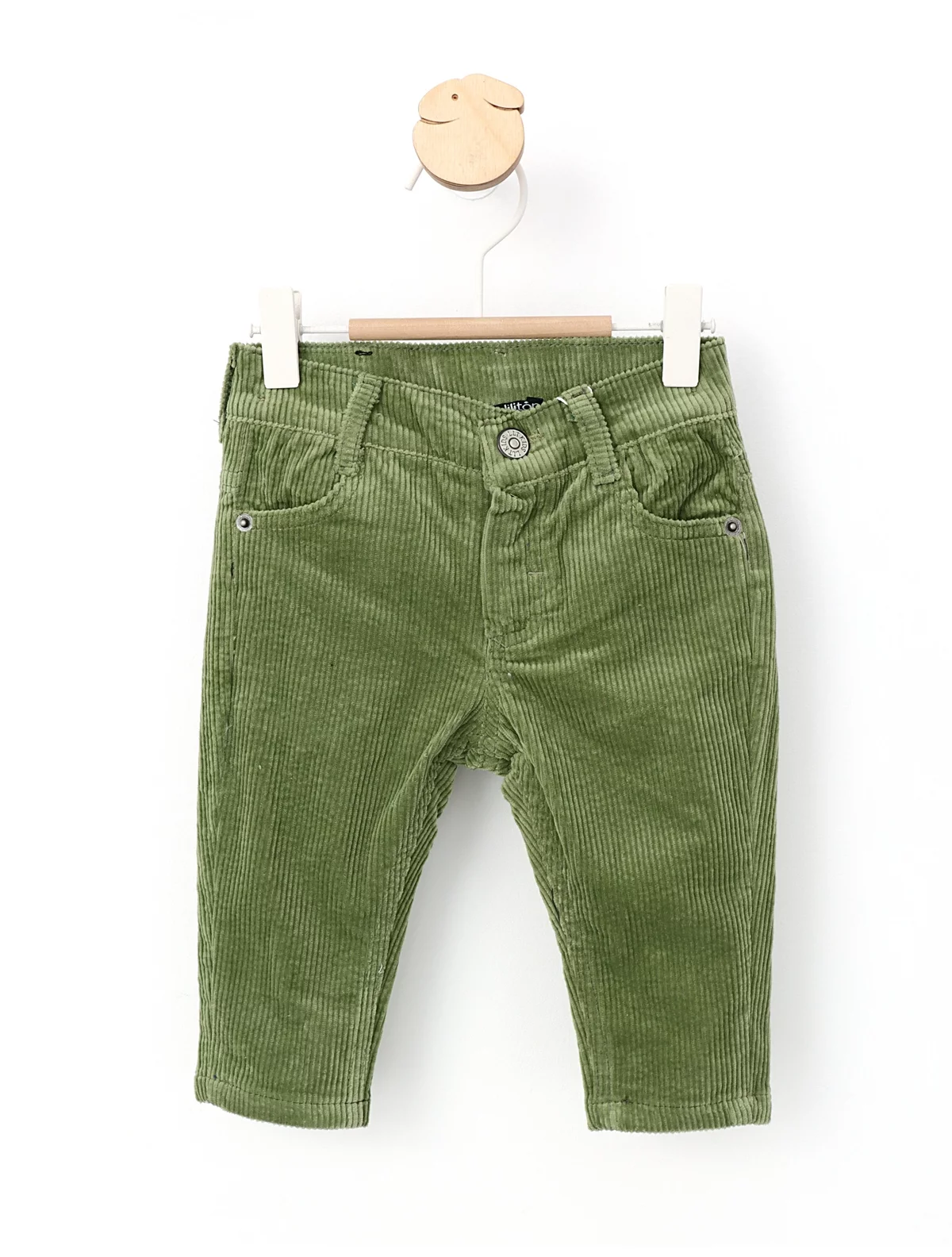 Pantaloni reiati verde boy