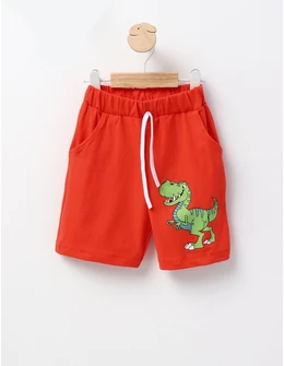 Pantaloni scurti baietei dino Alex rosu