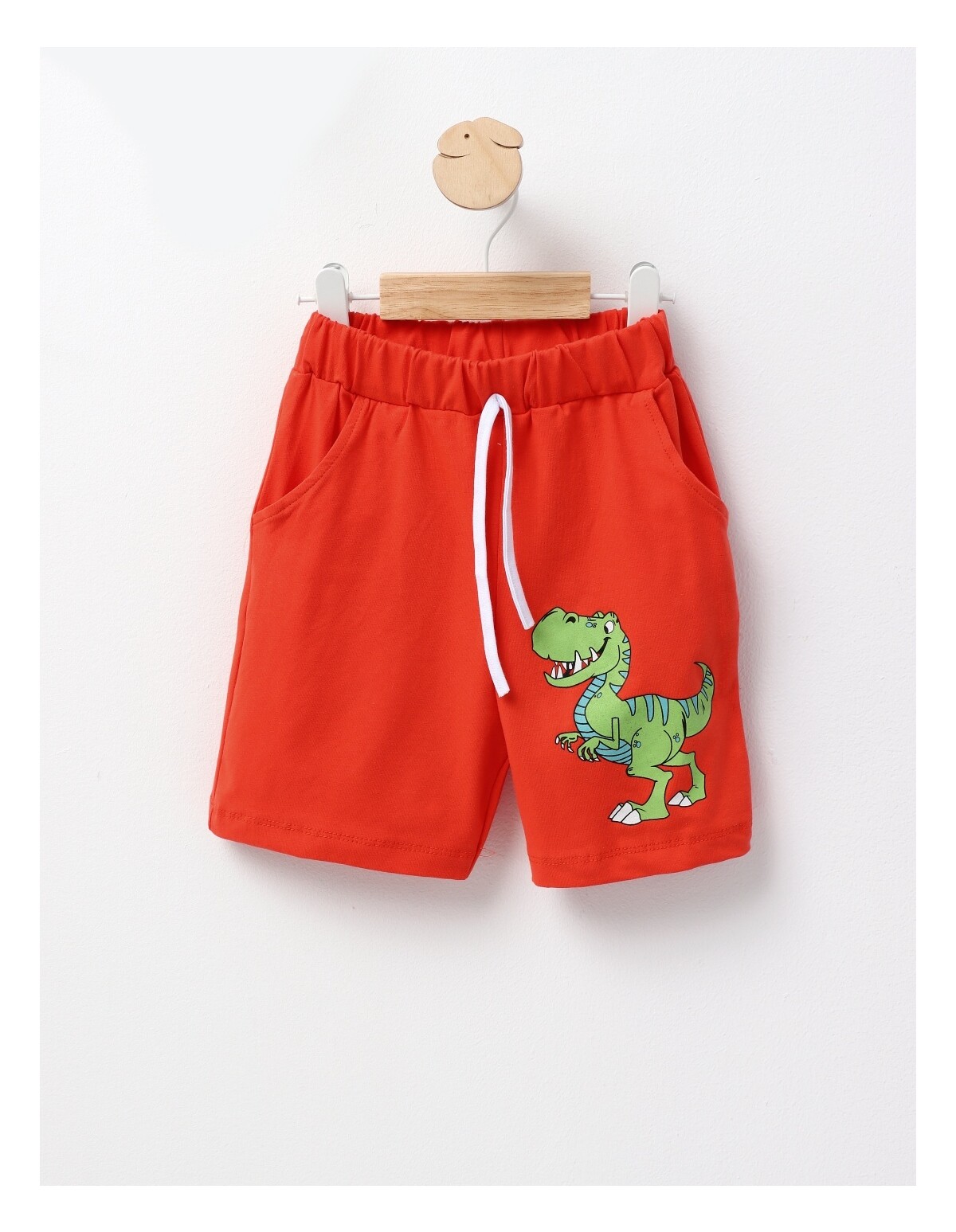Pantaloni scurti baietei dino Alex rosu
