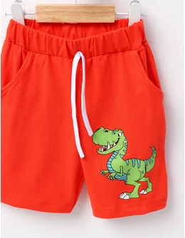 Pantaloni scurti baietei dino Alex rosu