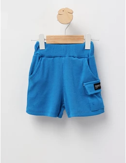 Pantaloni scurti cargo albastru