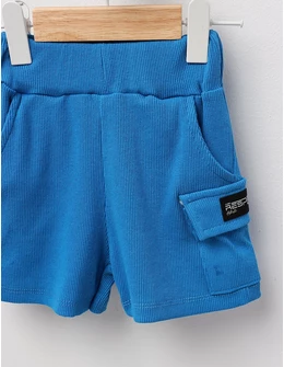 Pantaloni scurti cargo albastru