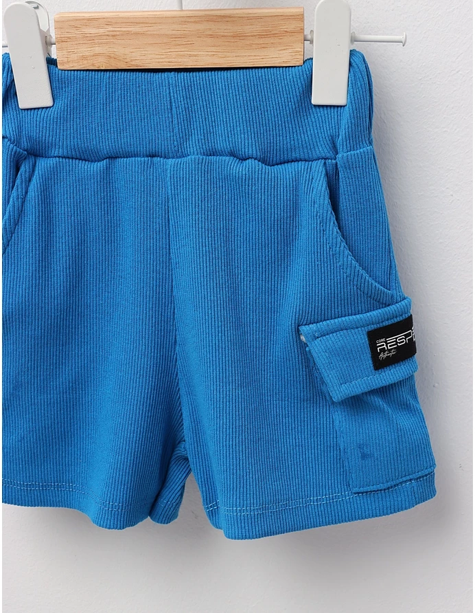 Pantaloni scurti cargo albastru picture - 2