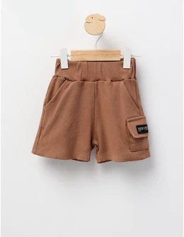 Pantaloni scurti cargo maro
