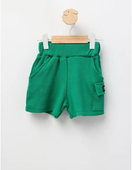 Pantaloni scurti cargo verde