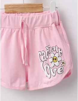 Pantaloni scurti fetite Radiate Love model roz