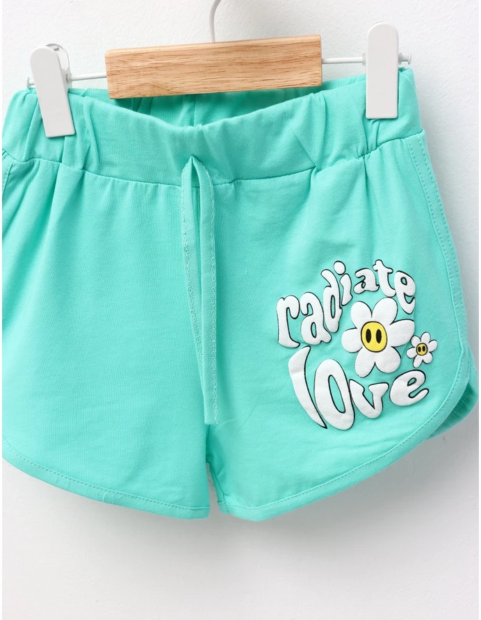 Pantaloni scurti fetite Radiate Love model verde picture - 2