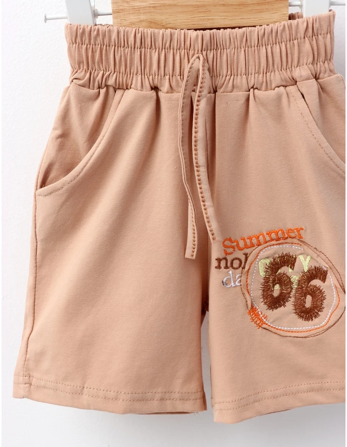 Pantaloni scurti Summer baietei crem picture - 2