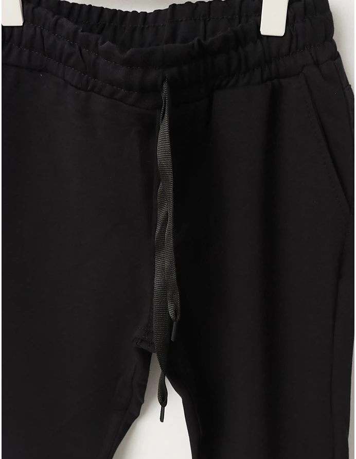 Pantaloni Slim Fitcu Elastic si Snur Reglabil negru picture - 2
