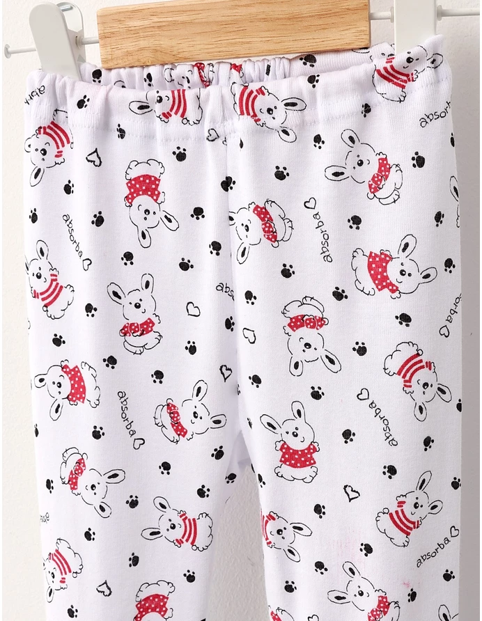 Pantaloni Sweet Dog alb-rosu picture - 2