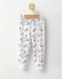 Pantaloni Sweet Friends alb-crem