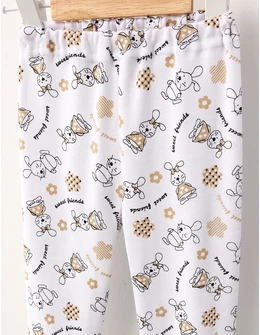Pantaloni Sweet Friends alb-crem