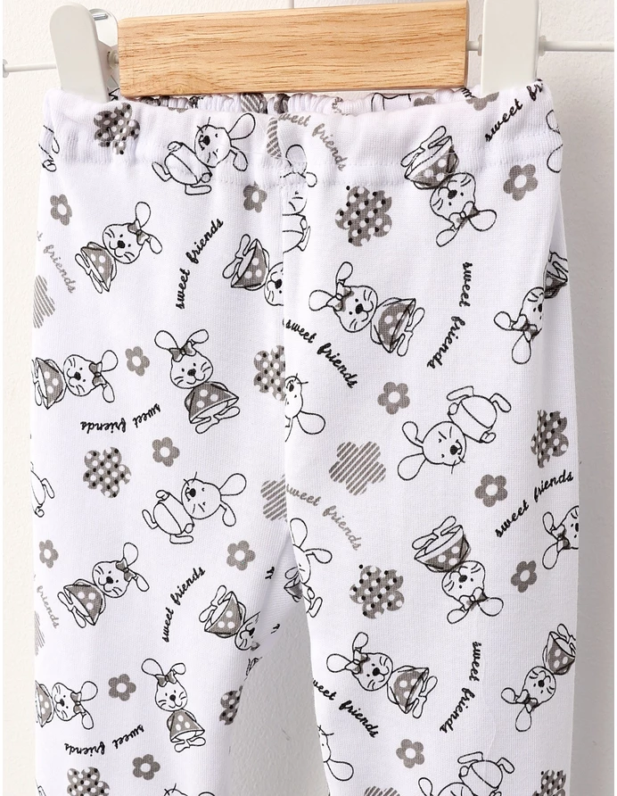 Pantaloni Sweet Friends alb-gri picture - 2