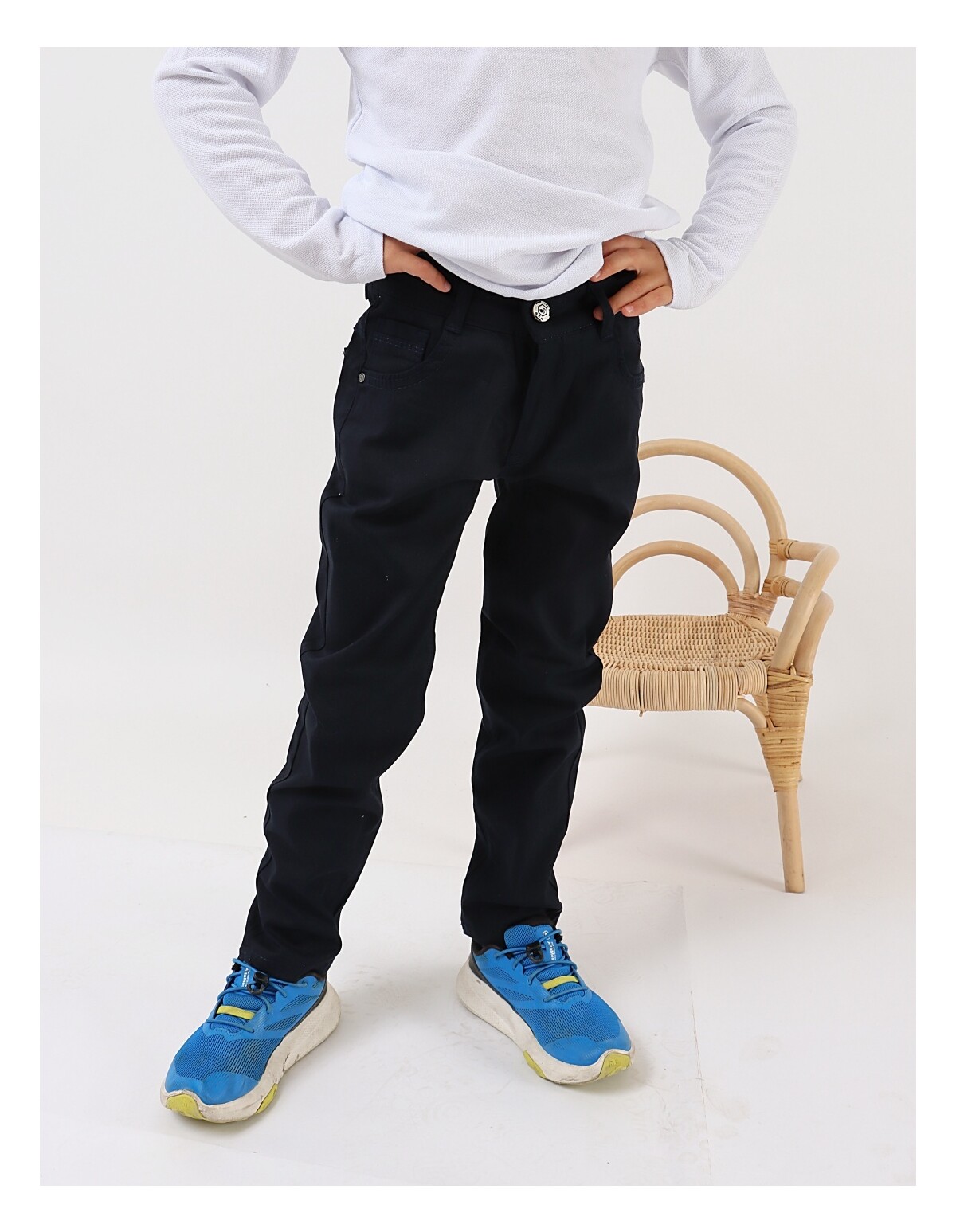 Pantaloni tercot Flaviu bleumarin