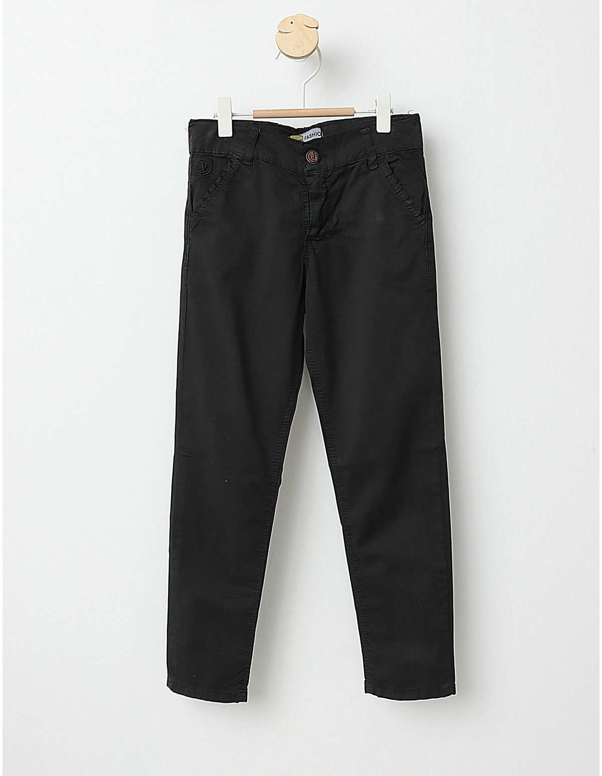 Pantaloni tercot negru slim