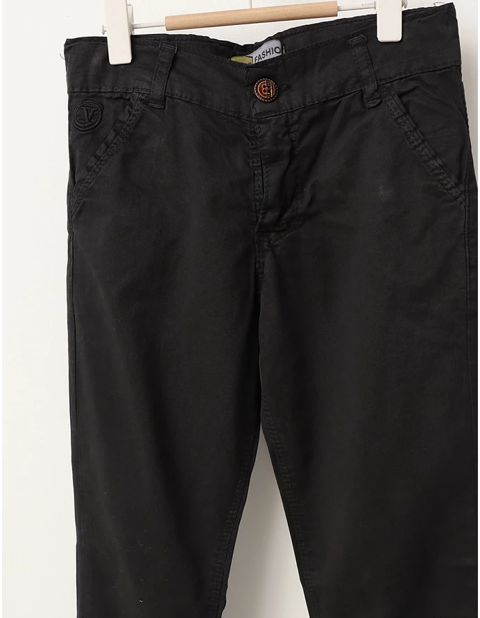 Pantaloni tercot negru slim picture - 2