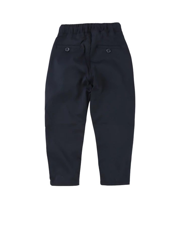 Pantaloni tercot uniforma slim, bleumarin picture - 5