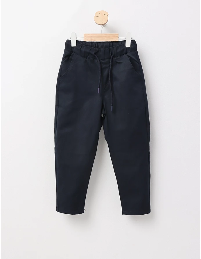 Pantaloni tercot uniforma slim, bleumarin picture - 8