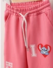 Pantaloni trening STITCH drepti, roz picture - 2