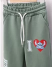Pantaloni trening STITCH drepti, verde picture - 2