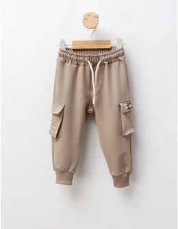 Pantaloni trening Street crem